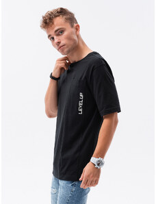 Ombre Clothing Pánske tričko OVERSIZE - čierna S1628