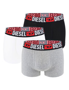 DIESEL - boxerky 3PACK cotton stretch black, white, gray