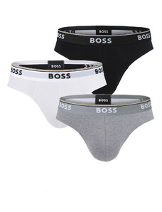BOSS - slipy 3PACK cotton stretch power black, white, gray combo - limitovaná fashion edícia (HUGO BOSS)
