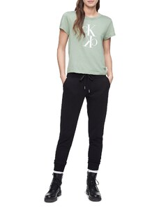 Calvin Klein dámské tričko Iconic zelenkavé