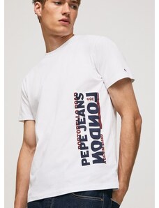 Pánske tričko Shamus 1/2 - Pepe Jeans - biela - PEPE JEANS
