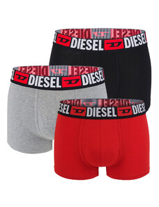 DIESEL - pánske boxerky 3PACK cotton stretch black, red, gray - limitovaná edícia