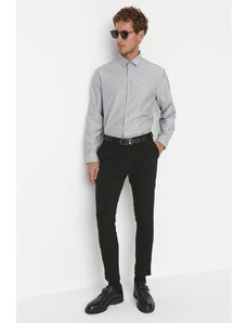Trendyol Collection Čierne nohavice Slim Fit talianskeho strihu Chino