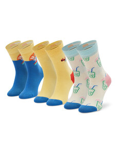 Súprava 3 párov vysokých detských ponožiek Happy Socks