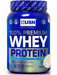 Proteínové prášky USN 100% Whey Protein Premium vanilka 908g un03