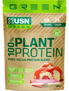 Proteínové prášky USN 100% Plant Protein jahoda 900g pp002
