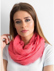 Fashionhunters Coral scarf with rhinestones