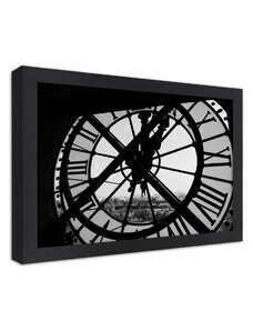 Gario Plagát Ozdobné hodiny na veži Farba rámu: Čierna, Rozmery: 100 x 70 cm