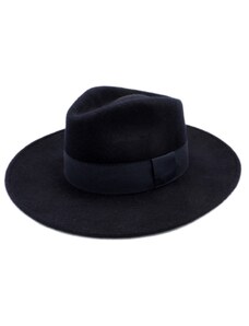 Fiebig - Headwear since 1903 Dámsky klobúk Fedora vlnený od Fiebig so širšou krempou - modrý s modrou stuhou