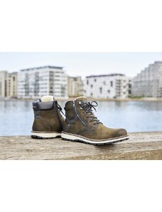 Stylové pánské kotníkové boty Rieker 38425-54 zelená