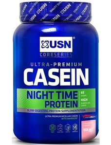 Proteínové prášky USN Casein Protein jahoda 908g un171