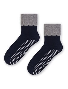 Steven Dámske protišmykové ponožky modro tmavo sivé, veľ. 38-40