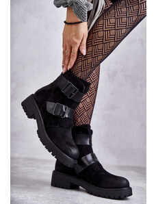 Kesi Suede women's boots with zipper black gritta