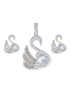 Doria Set šperkov z ocele strieborný LABUTE K074
