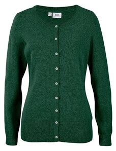 bonprix Pletený sveter, basic s recyklovanou bavlnou, farba zelená, rozm. 44/46
