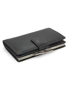 Arwel Černá dámská kožená rámová peněženka se zápinkou 511-6232-60