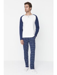 Trendyol Collection Námornícka súprava pleteného pyžama zo 100 % bavlny