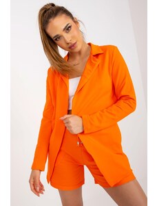 MladaModa Bavlnené sako s vreckami model 99702 oranžové