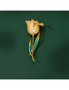 Éternelle Květinová brož se zirkony Luisa - tulipán