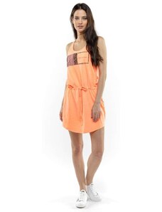 Devergo dámské tílkové šaty s potiskem oranžové
