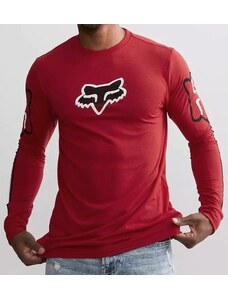 Pánske tričko Fox Vizen LS Tech Tee flame red