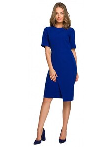 STYLOVE S317 Puzdrové šaty s dvojitým predným dielom - kráľovská modrá