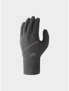4F Unisex pleteninové rukavice Touch Screen - šedé