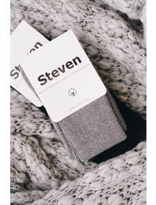 Steven Pánske ponožky dlhé 018-34 melanžové šedé/42, Farba melanžová šedá