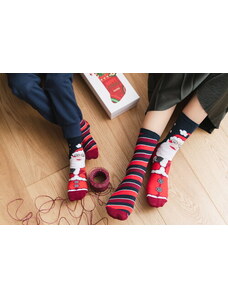Steven Vianočné dámske ponožky s Mikulášom 136-063 tmavomodré/37, Farba tmavomodrá