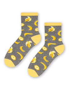 Steven Dámske ponožky s banánmi 159-096 melanžové šedé/37, Farba melanžová šedá