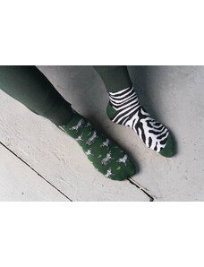 More Pánske štýlové ponožky Zebra 079-A059 zelené/46, Farba zelená