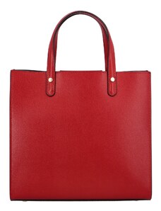 Delami Vera Pelle Dámska kožená kabelka do ruky tmavo červená - Delami Silvia červená