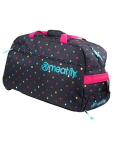 Cestovná taška Meatfly Gail čierna/farebné bodky