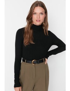 Trendyol Collection Čierna priadza Premium / špeciálna priadza Základný pletený sveter
