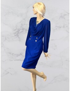 Harmonystyle šaty luxusné modré Rinascimento