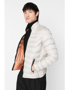 Trendyol Collection Stojanový golier Stone Regular Fit Nafukovací kabát odolný voči vetru