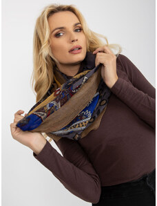 Fashionhunters Lady's grey scarf with prints