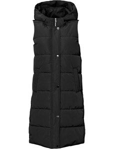 bonprix Prešívaná vesta s kapucňou, farba čierna, rozm. 36