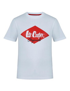 Lee Cooper Logo Pánske Tričko Biele Biela M
