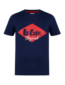 Lee Cooper Logo Pánske Tričko Tmavo Modré Tmavo Modrá M