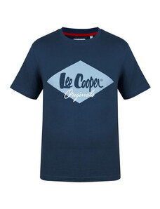 Lee Cooper Logo Pánske Tričko Modré
