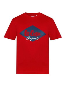 Lee Cooper Logo Pánske Tričko Červené