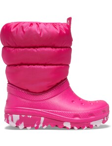 Detské zimné topánky Crocs CLASSIC NEO PUFF ružová