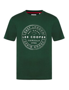 Lee Cooper Pánske Tričko Cooper Logo Zelené Zelená XXL