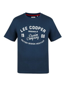 Lee Cooper Pánske Tričko Cooper Logo Modré Modrá