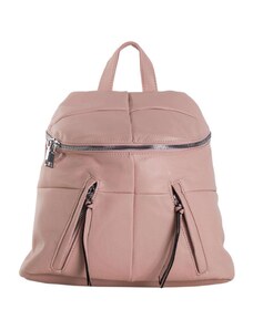 Fashionhunters Light pink quilted eco-leather backpack