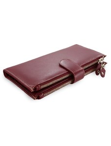 Arwel Velká kožená burgundy peněženka se zápinkou 511-8129-34