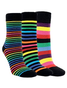 Dámske bavlnené pruhované ponožky RS