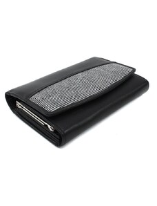 Arwel Černobílá dámská kožená rámová peněženka 511-6236B-60/T