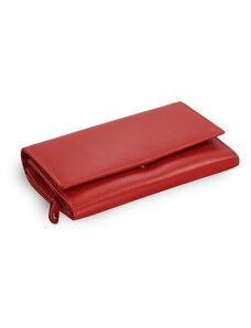 Arwel Červená dámská psaníčková kožená peněženka s klopnou 511-2120-31